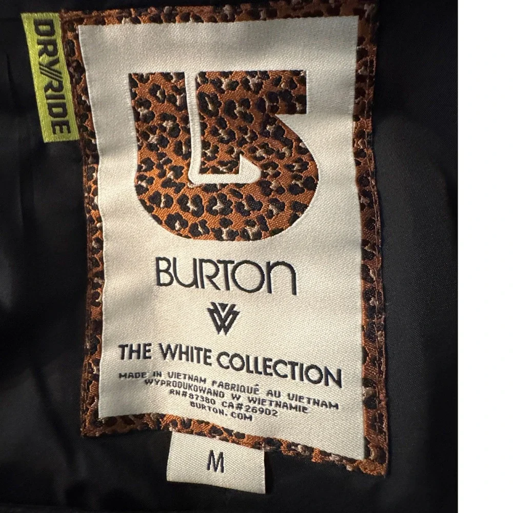 Burton The White Collection Snowboard Pants‎ M Black DryRide Slim Fit Ski